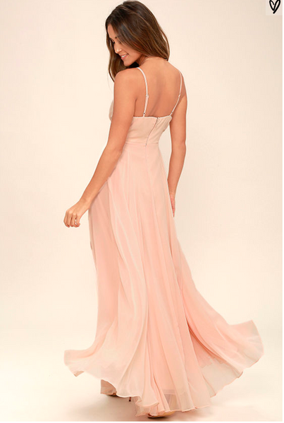 All about love blush pink sales maxi dress