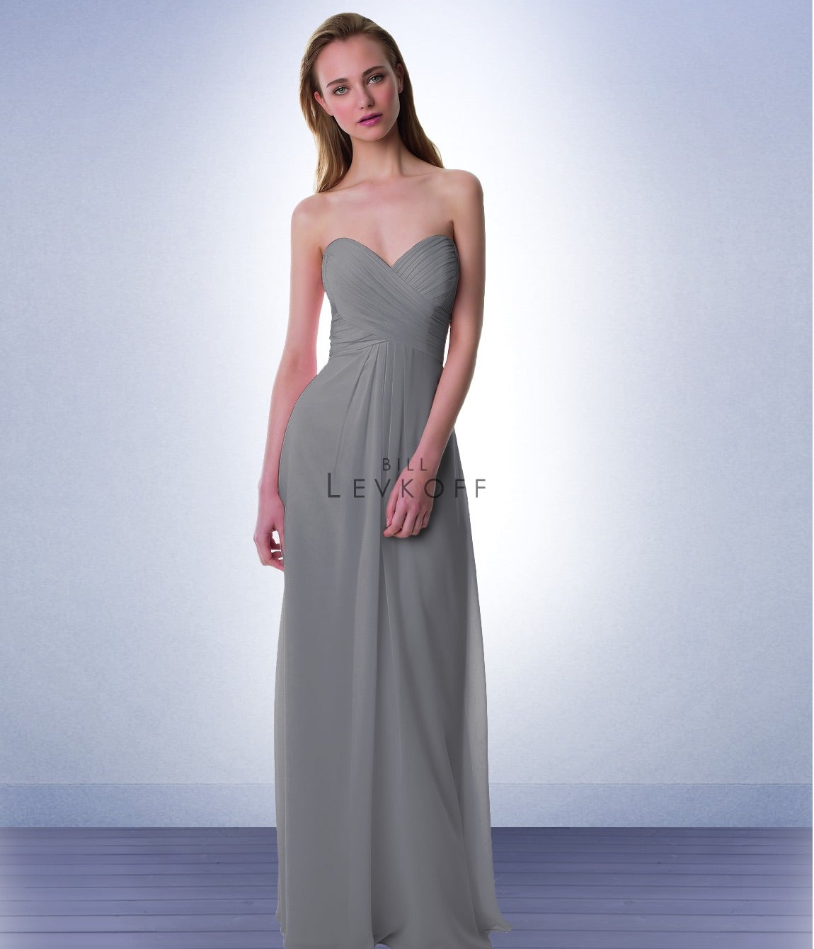 Other Bill Levkoff Bridesmaid Dress in Pewter: Stunning