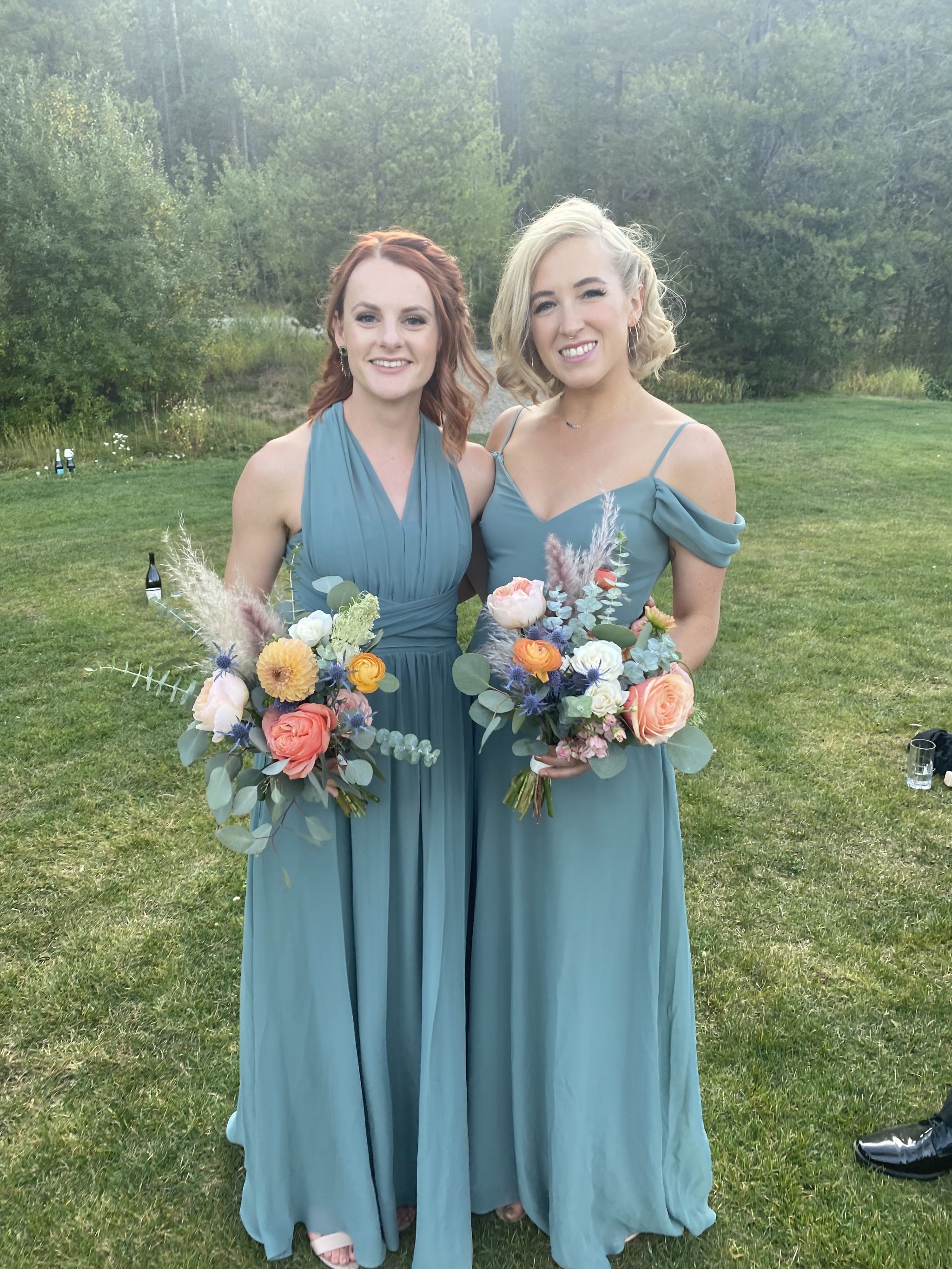 sea glass bridesmaid dresses Elena Ready to Ship Bridesmaids Dress Float like a butterfly in this faux The perfect blend of green