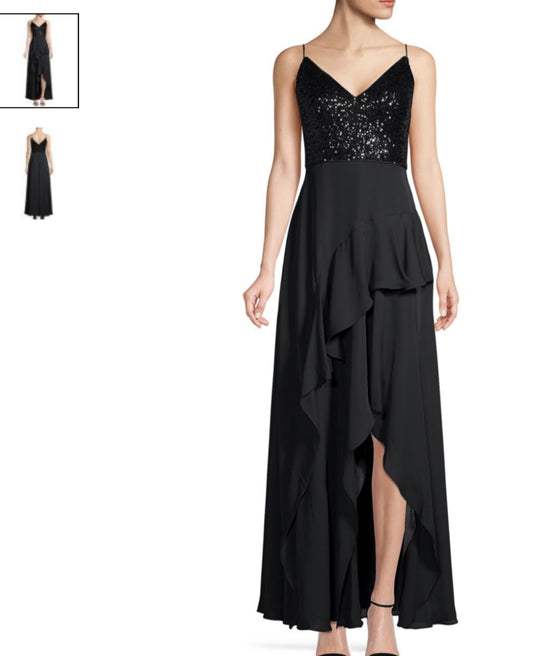 Other Calvin Klein Sequin-Top Chiffon-Skirt Dress