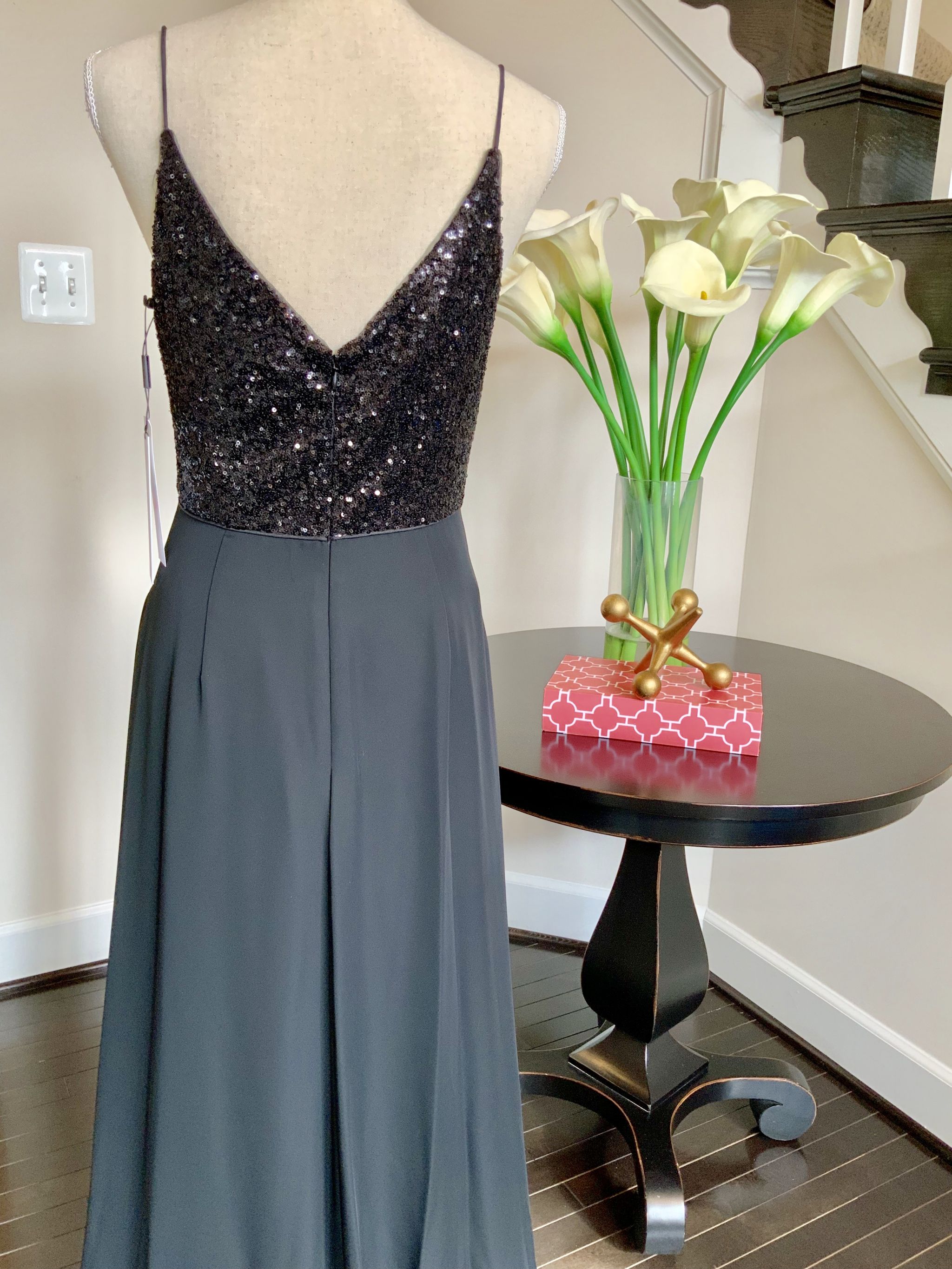 Other Calvin Klein Sequin-Top Chiffon-Skirt Dress Other Calvin Klein Sequin-Top Chiffon-Skirt Dress