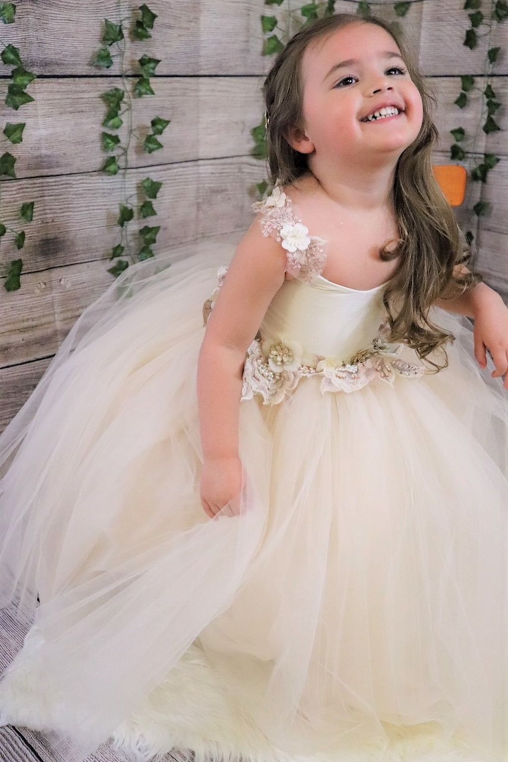 White Flower Girl Gown Design 2019 Elegant Baby Polka Dot Pageant