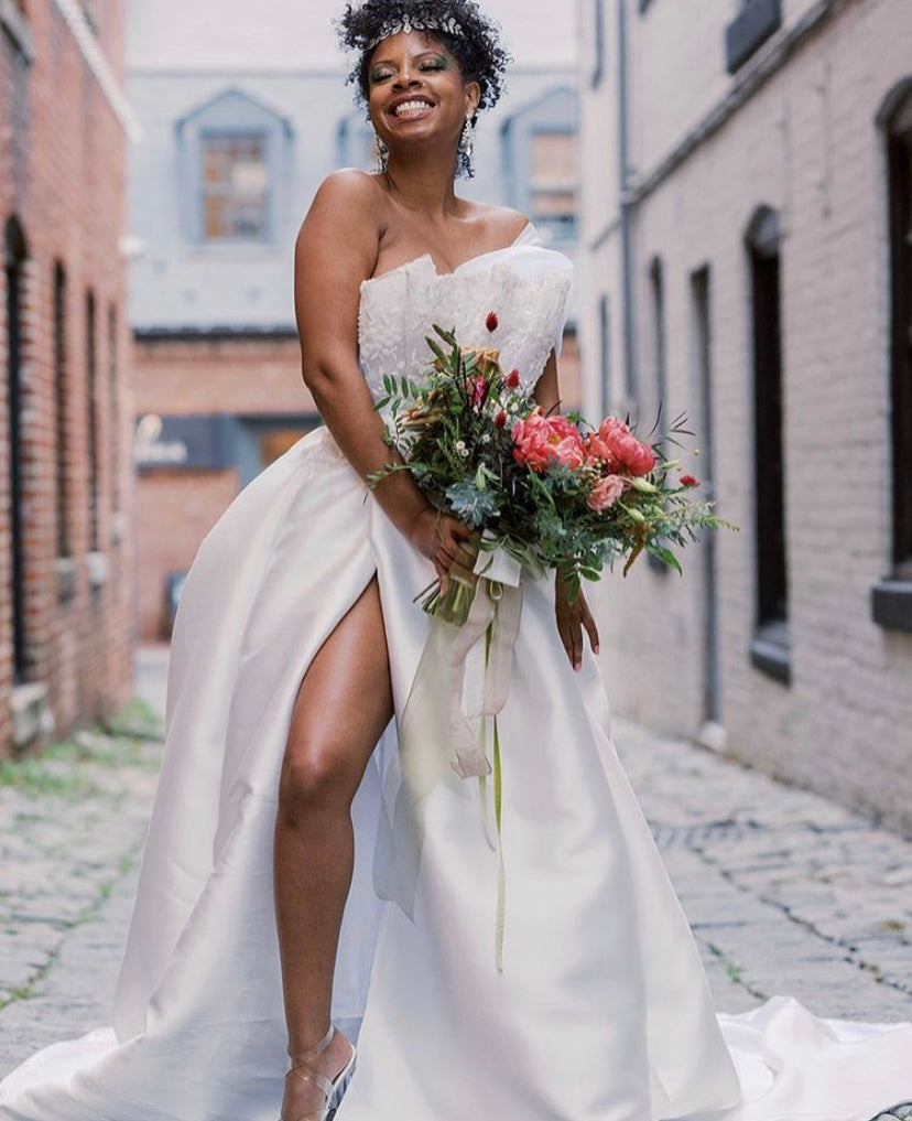 romona keveza short wedding dress Keveza Collection Legends Romona Romona Keveza Spring 2019 Plus Size  Off-Shoulder Short Sleeves Wedding Dress