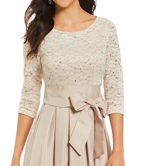 Bell Sleeve Jessica Howard Champagne Dress Jessica Howard -Short