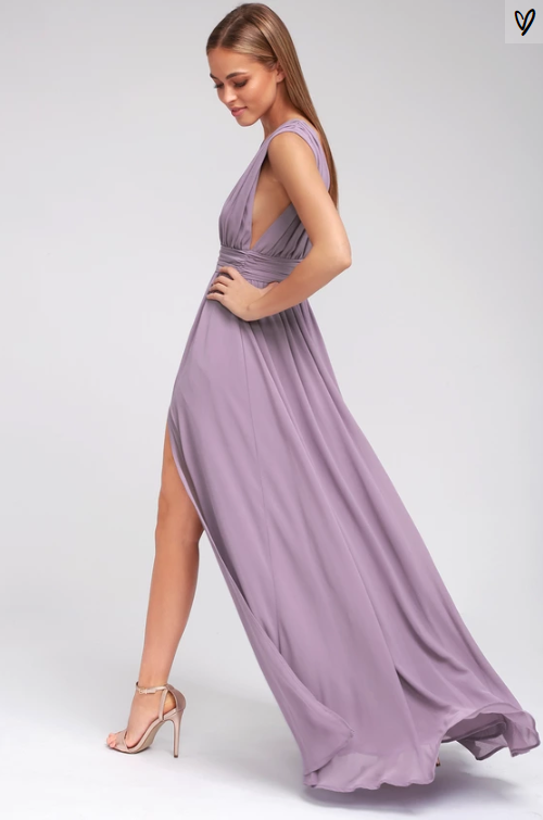 Purple Air Of Romance Dress Dusty Purple Maxi Dress NWT Lulu's Air Of Romance Dusty Purple