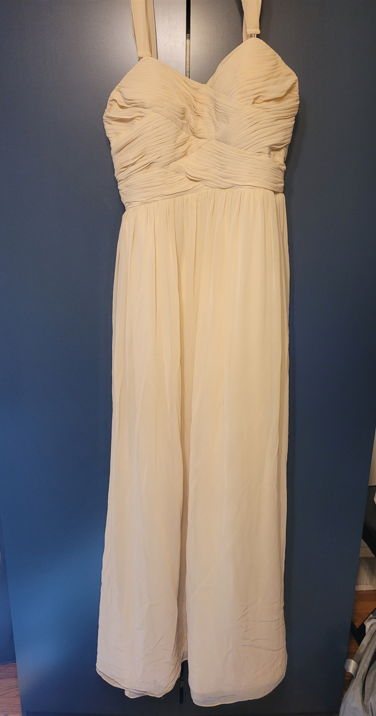 Other Revelry Kennedy Chiffon Convertible Dress Champagne Nearly Newlywed