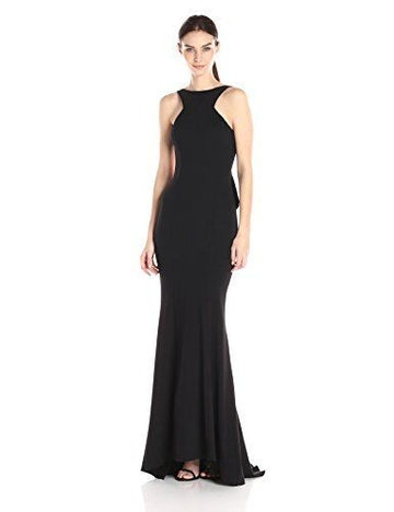 Other Xscape Women's Long Ponte with Open Ruffle Back ...