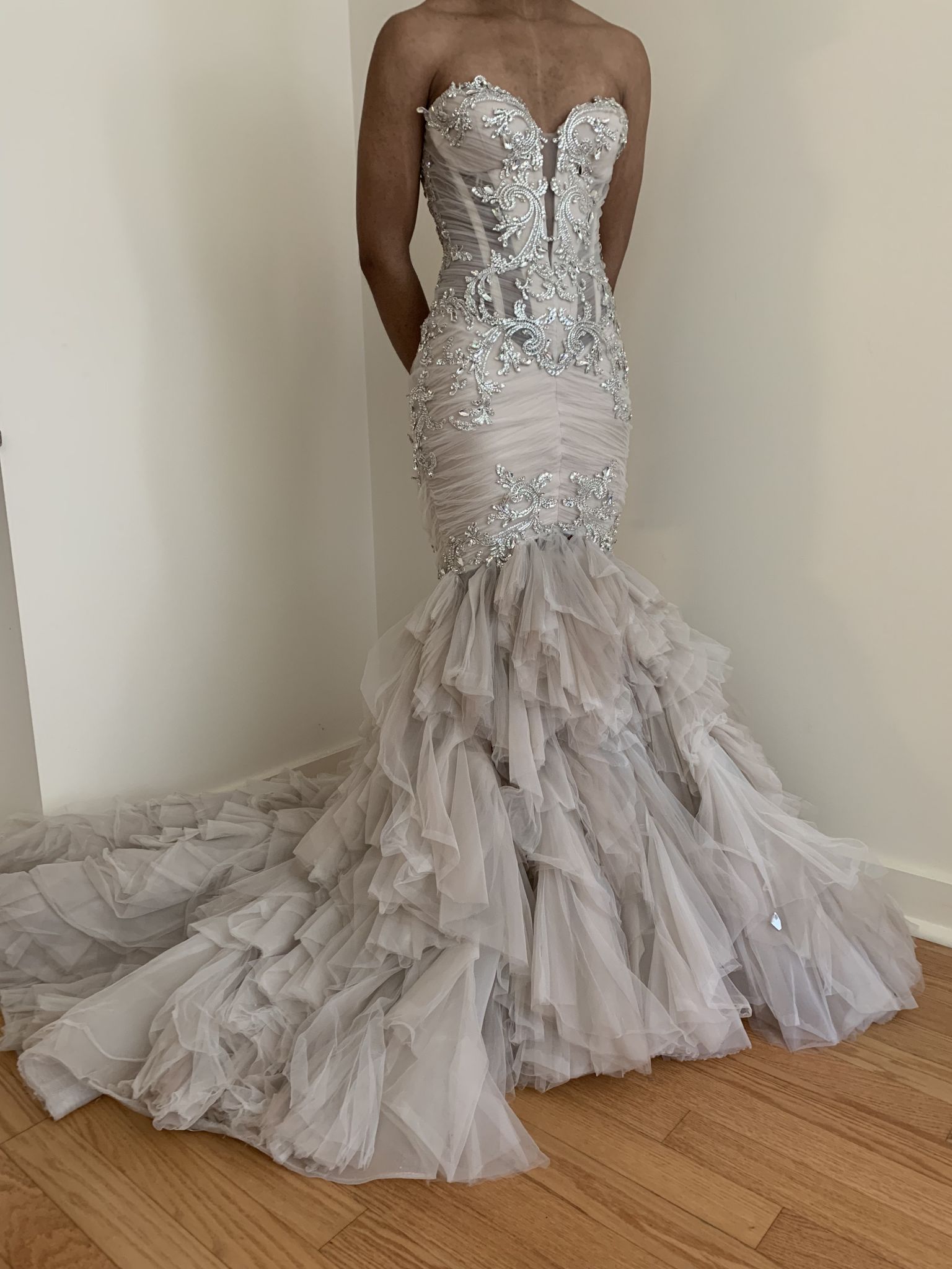 Bride Pnina Tornai 2018 Lace Ball Gown Wedding Dress With Bow Kleinfeld Bridal