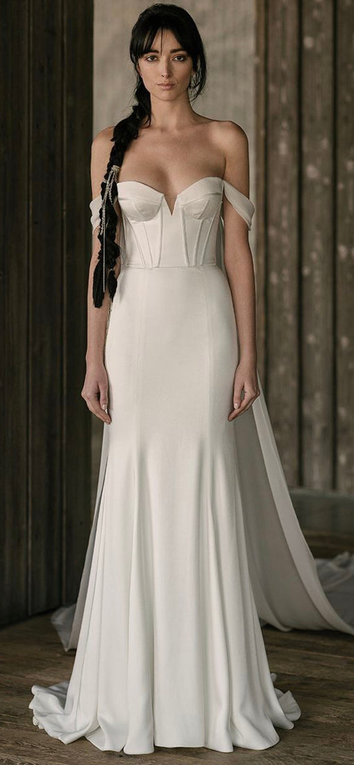 Gold Rita Vinieris Wedding Dresses Bridal Xenia White Dress Rita