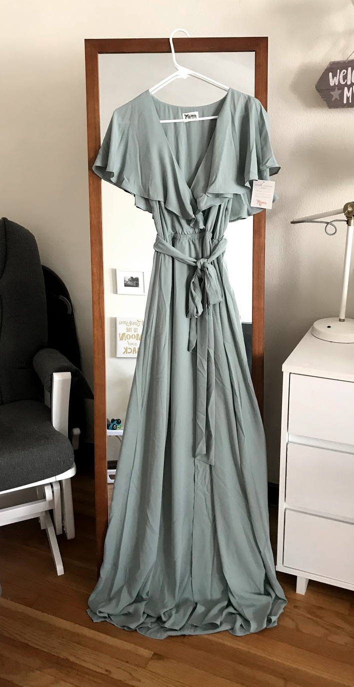 Jenn maxi dress silver sage outlet crisp