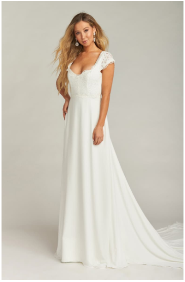 Show Me Your MuMu Chantel Lace Bodice Cap Sleeve Wedding Dress