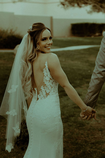 Stella York IV PL Ivory Gown with Porcelain Tulle Illusion