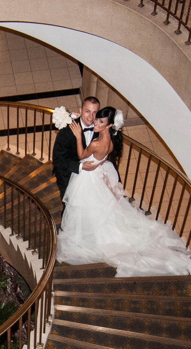 Vera Wang Corded Lace Bodice and Tulle Skirt VW351065 Nearly Newlywed