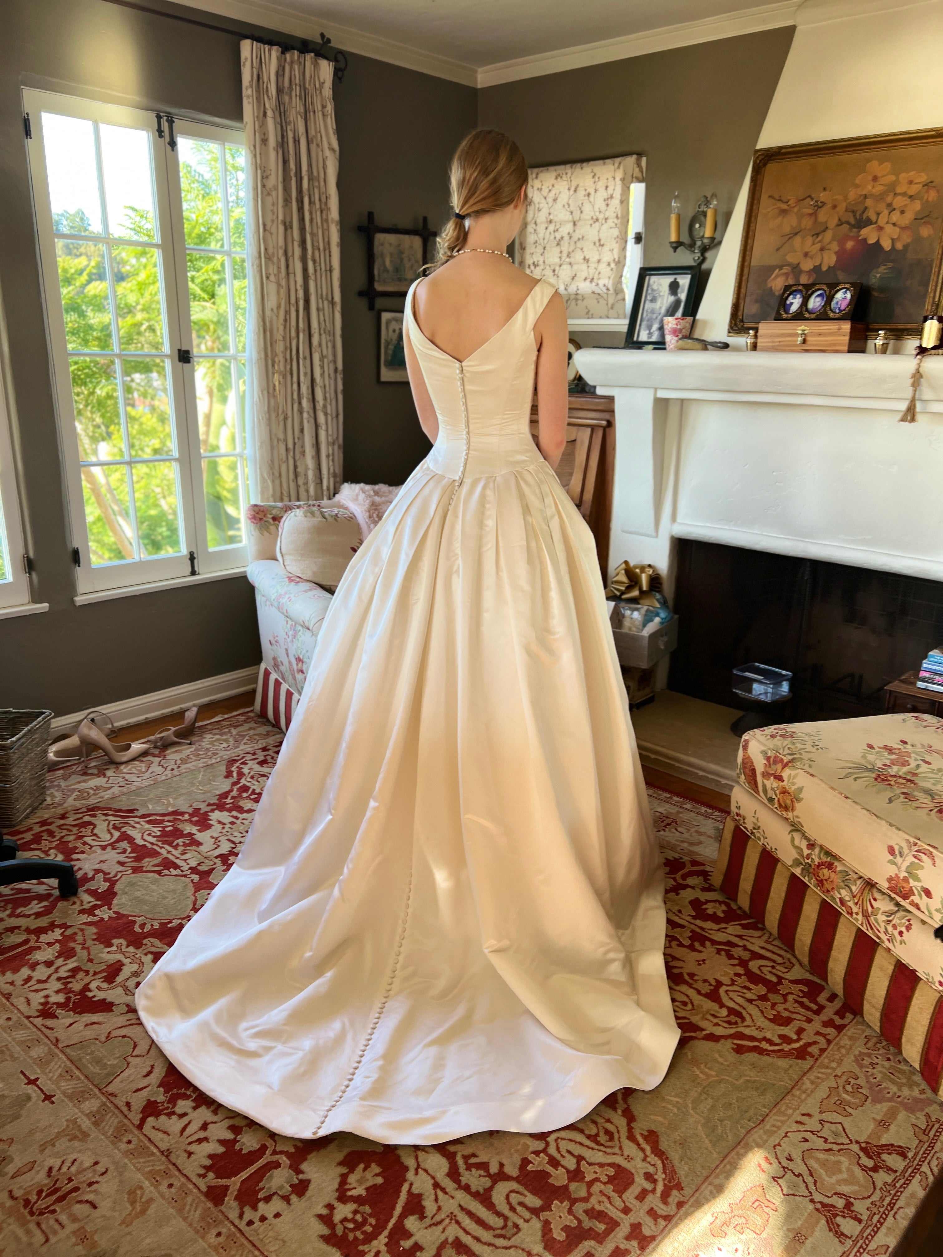 Vera Wang Vintage Custom Couture new 1995 Celebrity owned Ivory silk s Nearly Newlywed