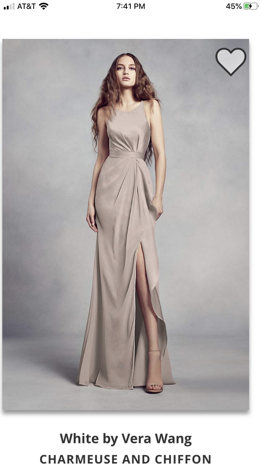 Vera wang biscotti cheap bridesmaid dress