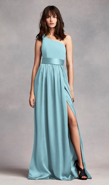 vera wang one shoulder bridesmaid dress