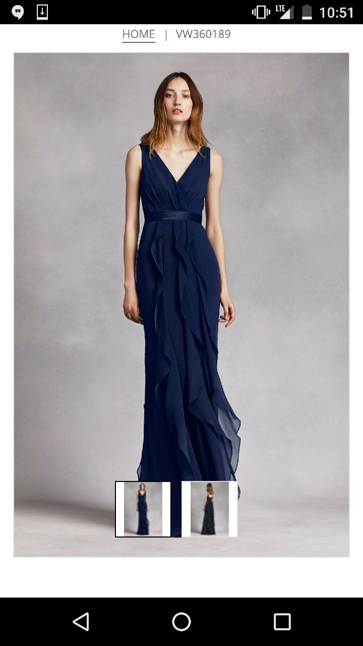 Navy Blue Marine Colored Bridesmaid Dresses Robe Mi-Longue Marine