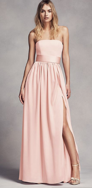 Vera wang 2024 blush bridesmaid dress