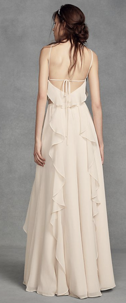 david's bridal one shoulder wedding dress One Shoulder Long Lace Dress