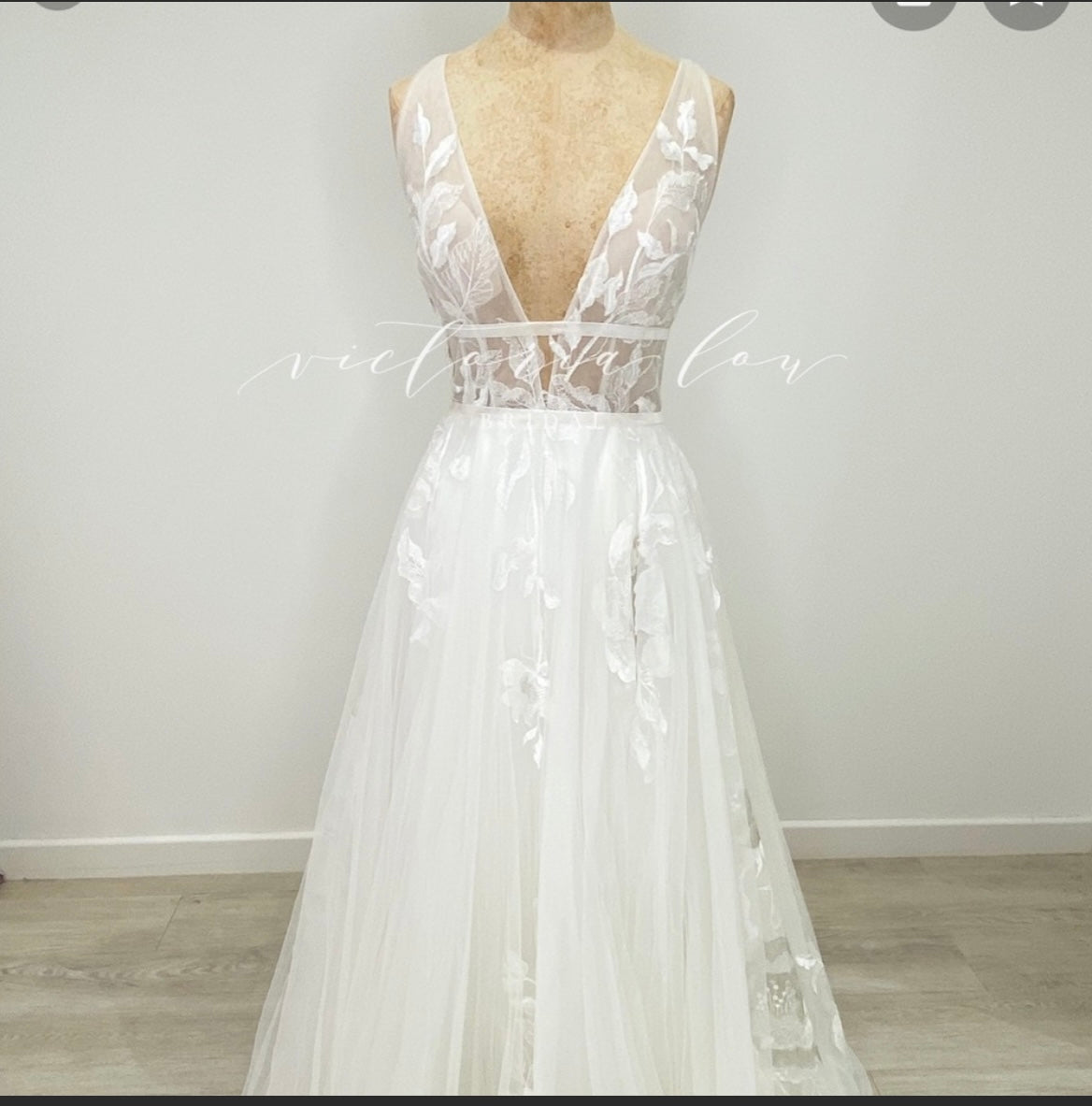 Willowby 50704 Galatea Plunging Neckline Wedding Dress