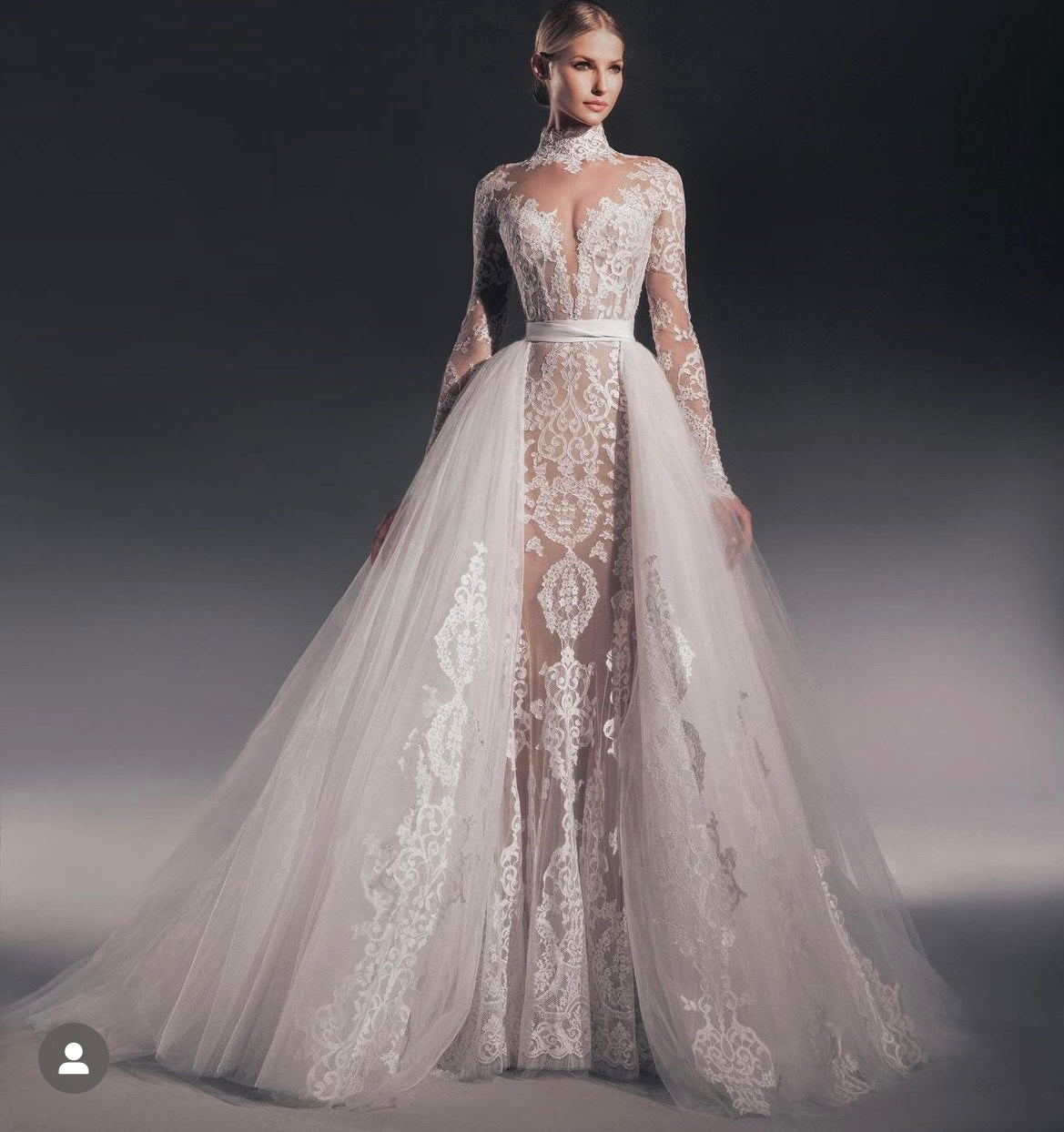 タグ付き✨ ズハイルムラド　Zuhair Murad ドレス　ワンピース Zuhair Murad Paige 3D Flower Princess Wedding Dress HK